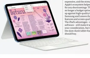  ?? ?? The iPad is compatible with the folio-style Magic Keyboard.