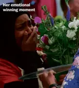  ??  ?? Her emotional winning moment