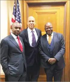  ??  ?? Nelson Chamisa and Tendai Biti during their infamous visit to the United States last December, where they called for more sanctions against Zimbabwe