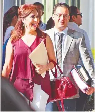  ?? Foto: Luis Gallardo ?? Ayer, la ex alcaldesa Bárbara Botello Santibáñez acudió a su audiencia en los Juzgados de Oralidad, en León./