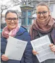  ?? FOTO: PR ?? Die Chorleiter­innen Sarah Baranja (links) und Carolin Fischer.