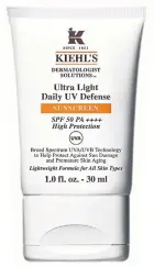  ??  ?? Kiehl’s Ultra Light Daily UV Defense Sunscreen (B1,400).