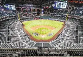  ?? Robert Gauthier Los Angeles Times ?? THE TEXAS RANGERS’ new ballpark, Globe Life Field, is the site of the NLDS between the Dodgers and Padres. The park was pitcher- friendly in its f irst season.