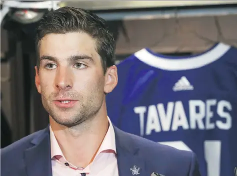 ?? JACK BOLAND ?? The decision of John Tavares to reject a deal from the Islanders that offered more money than the deal he signed with the Maple Leafs is considered a rarity in today’s NHL.