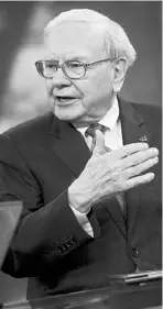  ?? Scott Eells / Bloo mberg News ?? Warren Buffett, CEO of Berkshire Hathaway Inc.