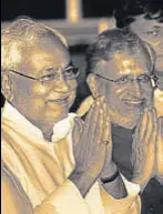  ?? HT ?? Bihar chief minister Nitish Kumar with deputy chief minister Sushil Modi