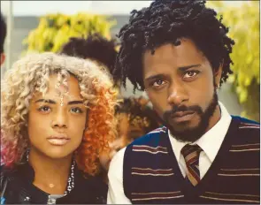  ??  ?? Tessa Thompson as Detroit and Lakeith Stanfield as Cassius Green