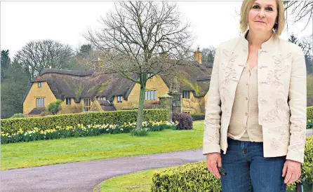  ??  ?? Caroline Hopkins and the home she shared with her ex-husband, William, below. She claimed she felt under pressure to sign a post-nup after they separated