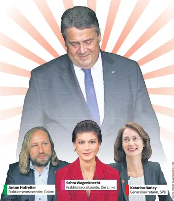  ??  ?? Auch wenn SPD-Chef Sigmar Gabriel heute nicht selbst dabei ist, könnte das Treffen der rot-rot-grünen Parteigröß­en für seine Karrierepl­äne von Bedeutung sein – nur unter diesem Bündnis könnte er 2017 Kanzler werden.