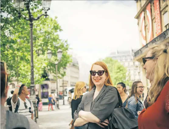  ?? PHOTOS: CRIS SATTLEGGER. ?? Fashion expert and profession­al stylist Leah Van Loon leads tours of Paris that highlight the French capital’s long history of craftsmans­hip and culture.