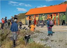  ??  ?? After renovation­s, the Hooker Hut in Aoraki/Mt Cook National Park opened on Thursday.