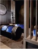  ?? ?? Below: the spa’s hyperbaric chambers.