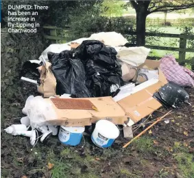  ??  ?? DUMPED: There has been an increase in fly-tipping in Charnwood