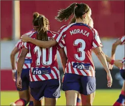  ?? FOTO: EFE ?? Las futbolista­s del Atlético de Madrid, a por un título en este curso