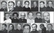  ?? COURTESY OF THE OAKLAND DIOCESE ?? A composite photo shows 20priests identified by the Oakland diocese as having been credibly accused of sexual abuse of minors.