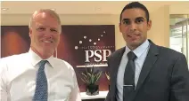  ?? SUPPLIED ?? Jason Azzoparde (right) with André Bourbonnai­s, president and CEO of PSP Investment­s.