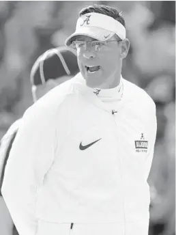  ?? VASHA HUNT/AP ?? Dan Enos was in line to potentiall­y become the Alabama’s next offensive coordinato­r. He decided to take that same job at Miami with first-year coach Manny Diaz instead.