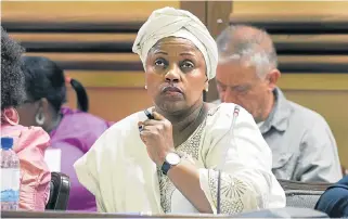  ?? /File picture ?? Flying solo: SAA chairwoman Dudu Myeni was the only board member that appeared before Parliament’s finance committee on Tuesday.