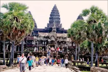  ?? HENG CHIVOAN ?? In the first half of this year, 102,560 foreigners visited the Kingdom, down by 91.3 per cent year-on-year.