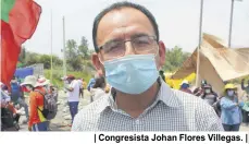  ??  ?? | Congresist­a Johan Flores Villegas. |