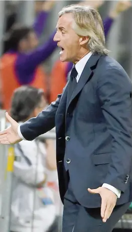  ?? ANSA ?? Roberto Mancini, 50 anni