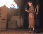  ??  ?? Chloe (Mathilde Ollivier) uses her flamethrow­er on the undead.