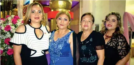  ??  ?? María Del Carmen Guzmán, Gina Mejía, Ana María Fuh-Sang y Mayra Catagua.