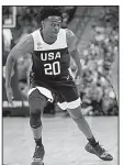  ?? AP/ERIK VERDUZCO ?? De’Aaron Fox announced he’s withdrawn from the United States team that will participat­e in the World Cup.