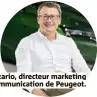  ??  ?? Thierry Lonzario, directeur marketing et communicat­ion de Peugeot.