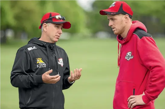  ?? STUFF ?? Gary Stead, left, will be announced as the new Black Caps coach as early as next week after gaining the nod from New Zealand Cricket’s five-man selection panel to succeed Mike Hesson in the role.