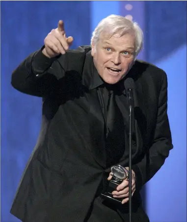  ?? ASSOCIATED PRESS FILE ?? Actor Brian Dennehy accepts the Tony award for best actor in a play for “Long Day’s Journey into Night” during the 57th Annual Tony Awards in 2003. Dennehy, the burly actor who started in films and later in his career won plaudits for his stage work in plays, died of natural causes on April 15in New Haven, Conn. He was 81.