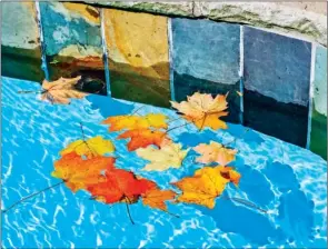  ??  ?? Come early autumn, homeowners can begin closing their pools to keep them secure and clean until the next swimming season begins.