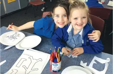  ??  ?? Neerim District Primary School students Mackenzie Orwin and Tayley Reaper took part in the school’s newly developed Fly into Foundation program.