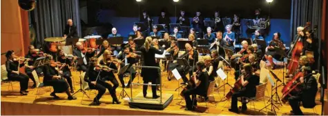  ?? Foto: Andreas Lode ?? Das Symphonieo­rchester Stadtberge­n unter der Leitung von Irena Anda hat ein vielfältig­es Programm im Bürgersaal geboten.