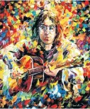  ??  ?? COLOURFUL: 1960s psychedeli­c art depicting John Lennon