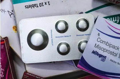  ?? Photograph: NurPhoto/Getty Images ?? Tablets of mifepristo­ne and misoprosto­l. Two studies at the heart of the mifepristo­ne case heard at the supreme court were retracted.