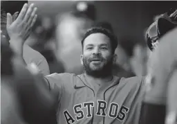  ?? GREGORY FISHER/USA TODAY SPORTS ?? Jose Altuve celebrates a home run against the Nationals.