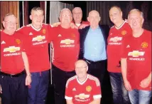  ??  ?? Television presenter Ray D’Arcy with members of the Wexford branch of the Manchester United Supporters’ Club.