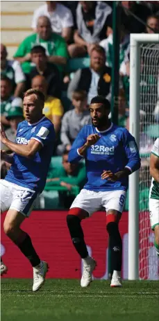  ?? ?? Josh Campbell scores the equaliser for Hibs in the third minute of injury time