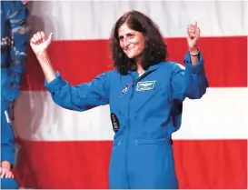  ?? PHOTO: REUTERS ?? Astronaut Sunita Williams at NASA’s Johnson Space Centre in Texas