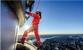  ?? ?? It’s terrible when nobody looks at you for five minutes… Leto claims the Empire State Building. Photograph: Roy Rochlin/Getty Images for Empire State Realty Trust