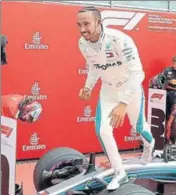  ?? AP ?? Former world champion Jacques Villeneuve said recently that Lewis Hamilton (in pic) believes he is Jesus.