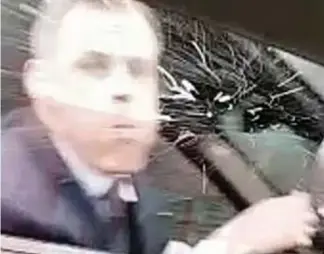  ??  ?? Caught on camera: Carragher spitting at a girl of 14 after the United match