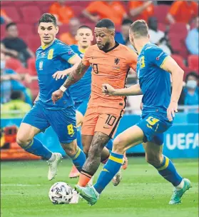  ?? FOTO: AP ?? Memphis Depay no marcó ayer en el Países Bajos-ucrania de la Eurocopa