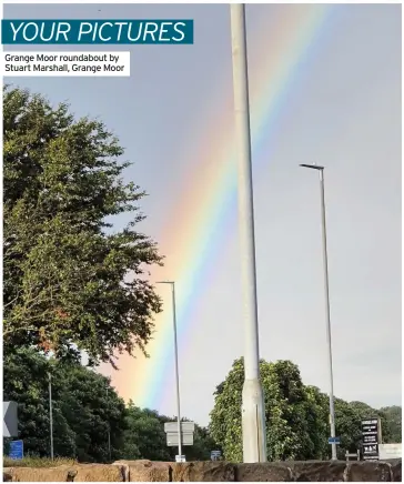  ??  ?? Grange Moor roundabout by Stuart Marshall, Grange Moor