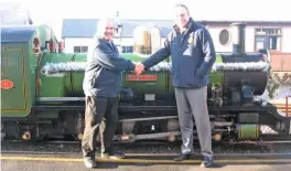  ?? RER ?? trevor stockton (left) with the ReR’s new general manager, peter Brendling.