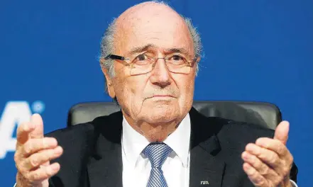  ?? ARND WIEGMANN/REUTERS-20/7/2015 ?? Histórias da Fifa. Joseph Blatter promete terminar seu livro e lançá-lo antes do início da Copa do Mundo de 2018, na Rússia