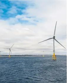  ?? ?? Offshore windfarms offer job opportunit­ies.