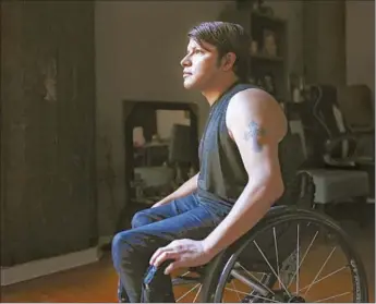  ?? Katie Falkenberg
Los Angeles Times ?? ANDY ARIAS, an actor in his late 20s who has cerebral palsy, says using Uber across the country has become a way for him to educate more people on how to work with the disabled.