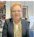  ?? FOTO: CIS ?? Annemarie Matusche-Beckmann, Vizepräsid­entin für gesellscha­ftliche Verantwort­ung und Nachhaltig­keit, in ihrem Uni-Büro.